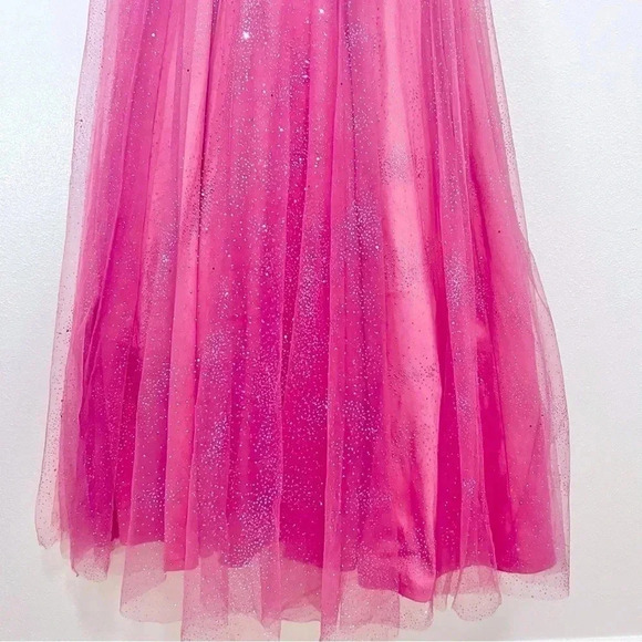 NWT City Studio Pink Sparkle Gown - Picture 6 of 16